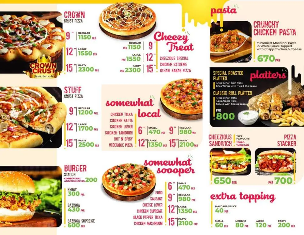 pizza menu