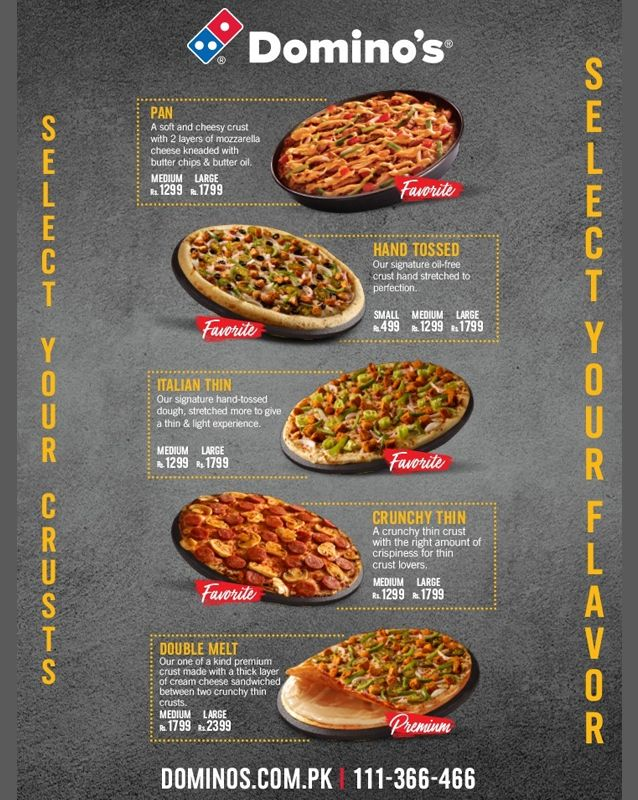 Domino's Bahria Town Lahore Menu
