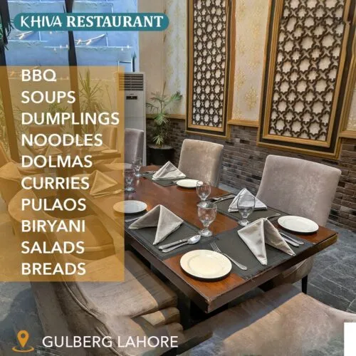khiva restaurant Lahore menu