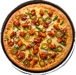 Chicken tikka pizza