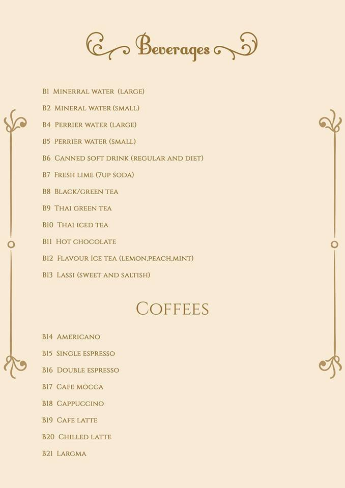 beverages and coffees