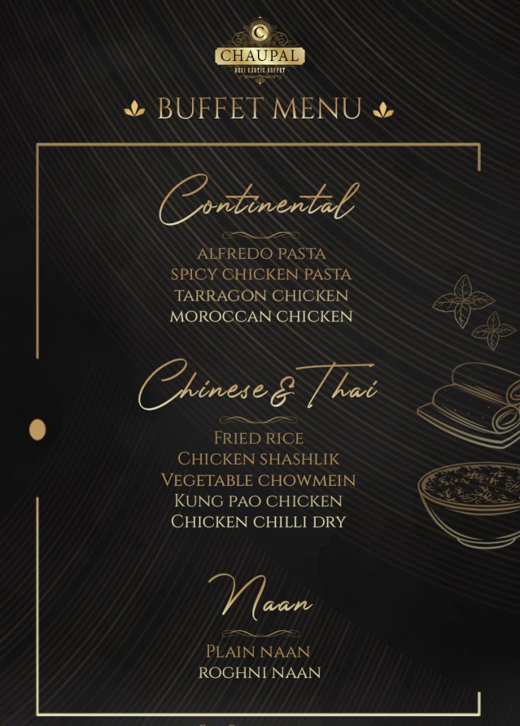 Continental menu