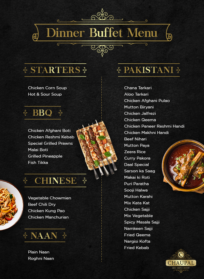 dinner buffet menu