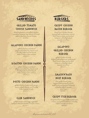 Sandwiches and Burgers
