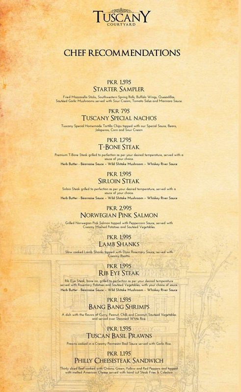 Chef recommendations